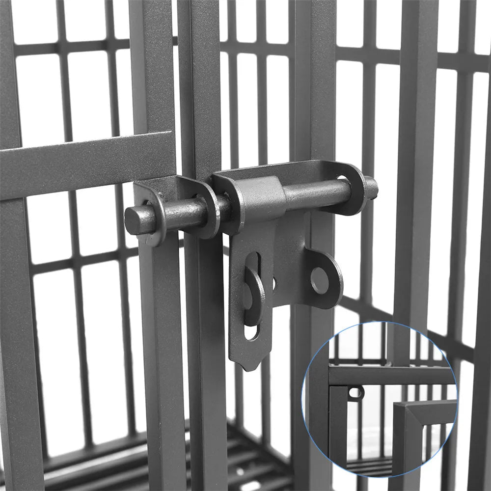 Cage Robuste en Métal pour Chien Bingopaw – Avec 3 Serrures de Sécurité, Roues Pivotantes et Plateau Amovible