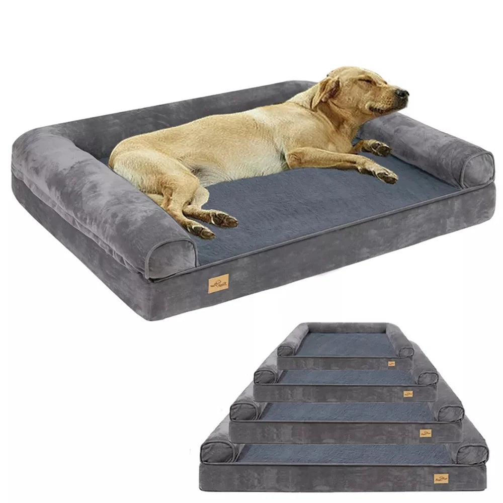Canapé Orthopédique pour Grand Chien – Mémoire de Forme, Housse Lavable & Étanche