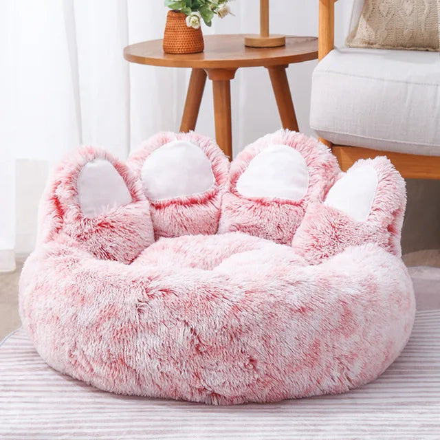 Panier Douillet en Forme de Patte d’Ours pour Chiens et Chats – Confort Suprême, Design Mignon