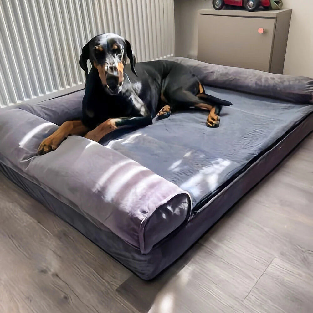 Canapé Orthopédique pour Grand Chien – Mémoire de Forme, Housse Lavable & Étanche