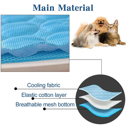 Tapis Rafraîchissant pour Chiens et Chats – Matelas Été Ultra Moelleux