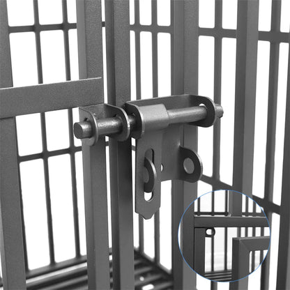 Cage Robuste en Métal pour Chien Bingopaw – Avec 3 Serrures de Sécurité, Roues Pivotantes et Plateau Amovible