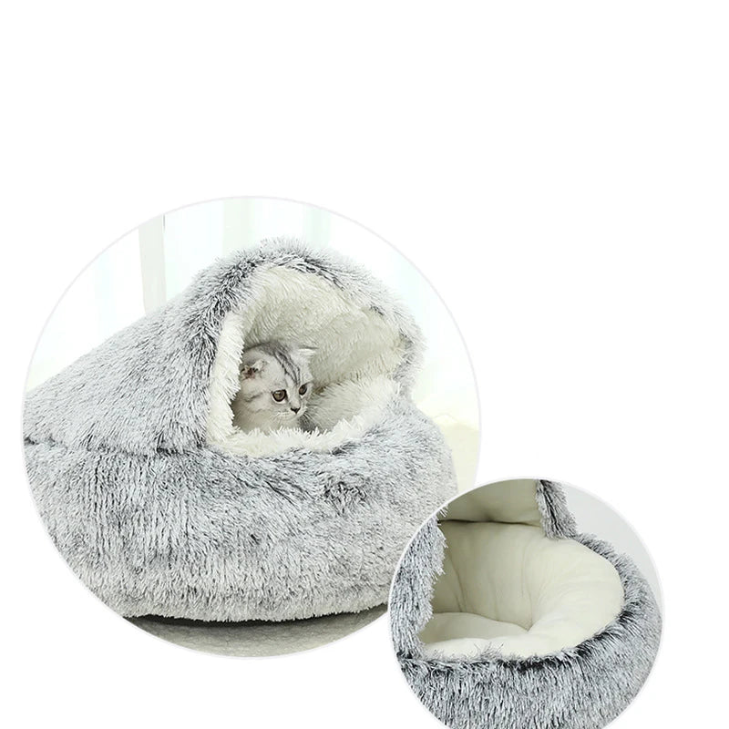 Lit Donut Moelleux Ultra Doux pour Chien & Chat – Confort Maximal, Effet Anti-Stress