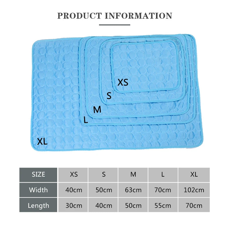 Tapis Rafraîchissant pour Chiens et Chats – Matelas Été Ultra Moelleux