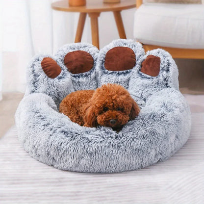 Panier Douillet en Forme de Patte d’Ours pour Chiens et Chats – Confort Suprême, Design Mignon