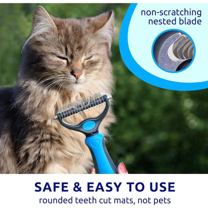 Brosse Double Face Anti-Mue pour Chien & Chat – Démêlage et Sous-Poil
