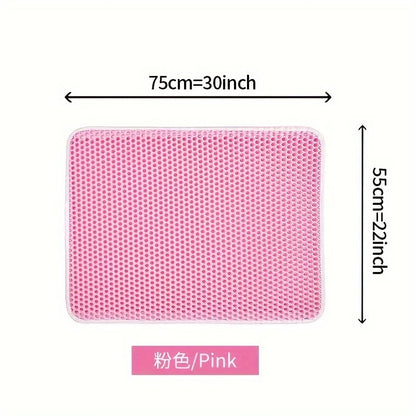 Tapis de Litière Chat Grand Format – Double Couche Nid d’Abeille Imperméable
