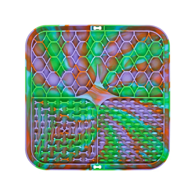 Tapis à Lécher en Silicone pour Chien – Apaisement & Alimentation Lente