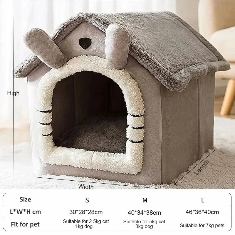 Maison Douillette pour Chien ou Chat - Tente Lavable Toutes Saisons