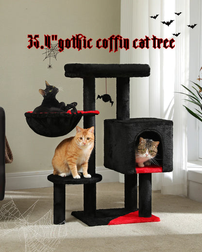 Arbre à Chat Design – Tour Cactus 4 Niveaux avec Hamac et Griffoirs