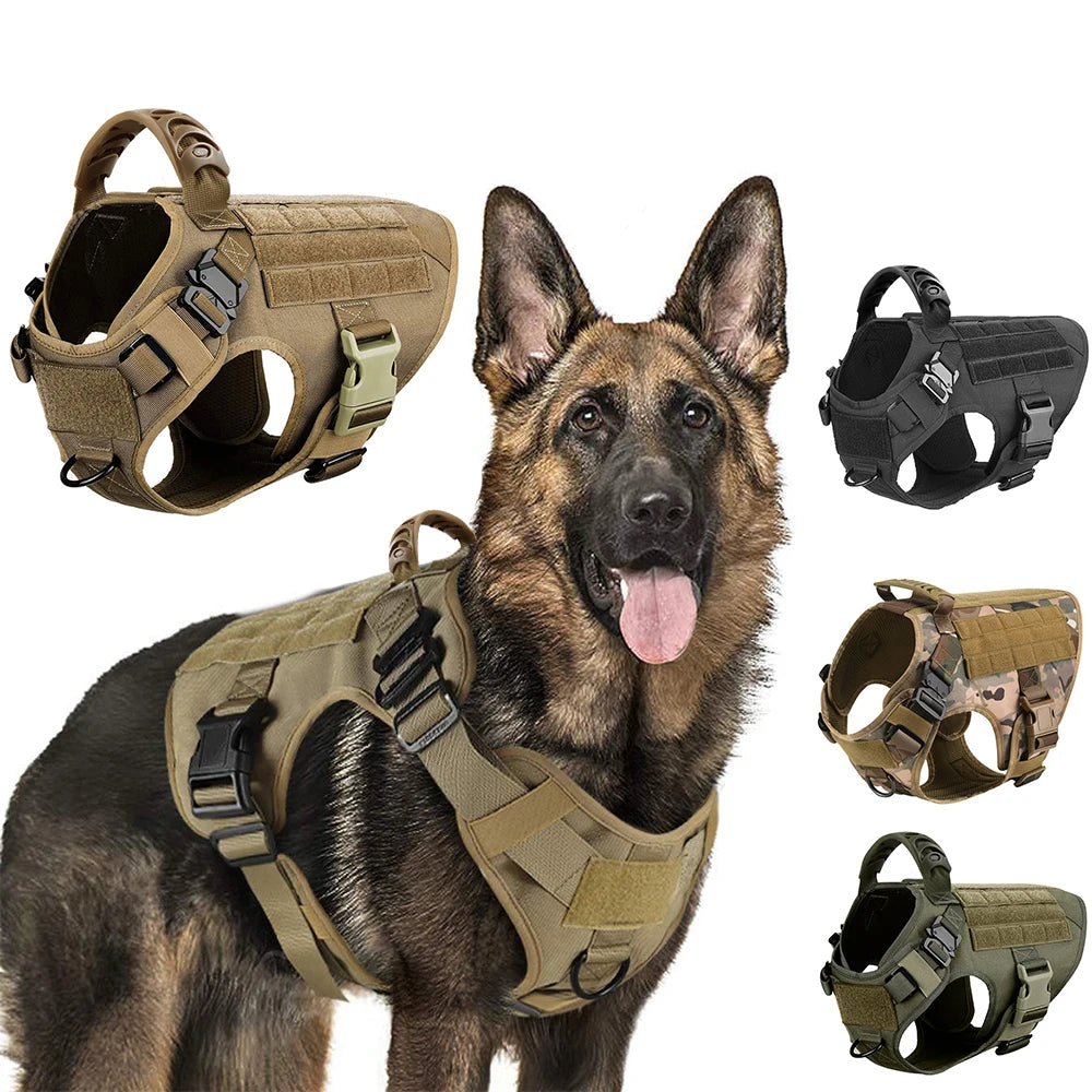 Harnais Tactique Renforcé pour Grand Chien – Ajustable, Résistant, Confort Max