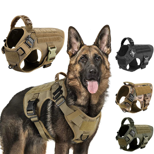 Harnais Tactique Renforcé pour Grand Chien – Ajustable, Résistant, Confort Max