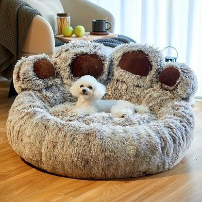 Panier Douillet en Forme de Patte d’Ours pour Chiens et Chats – Confort Suprême, Design Mignon