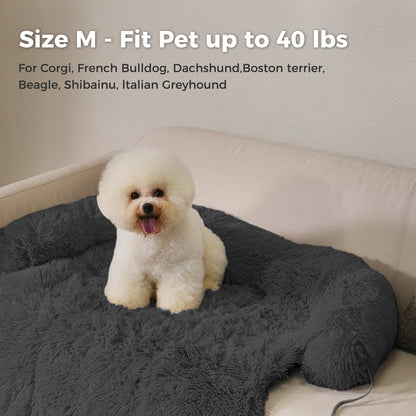 Canapé-Lit Fluffy pour Chien – Matelas d’Hiver Chaud, Lavable, Antidérapant