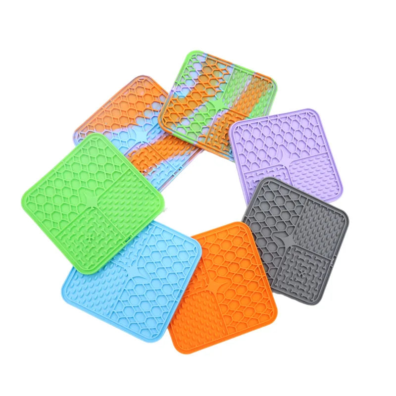 Tapis à Lécher en Silicone pour Chien – Apaisement & Alimentation Lente