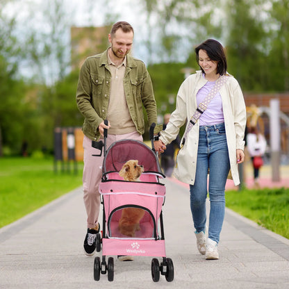 Poussette Légère pour Chien et Chat – Pliable & Respirante