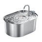 Fontaine à eau intelligente pour chat en inox – 3,2L ultra-silencieuse avec double filtration, recharge USB