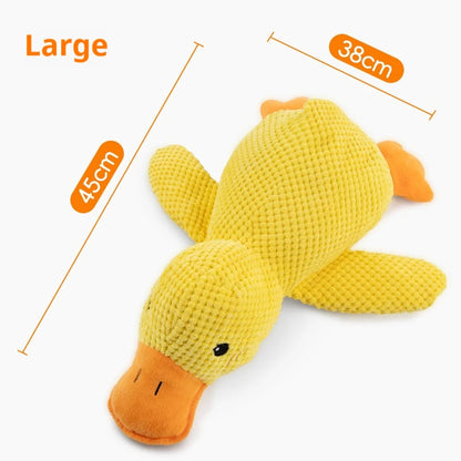 Jouet Chien Canard en Peluche – Anti-Stress, Résistant aux Morsures, Bruit de Couinement, Compagnon de Sommeil