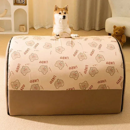 Maison Douillette pour Chiens | Tente de Sommeil Chaude et Lavable pour Chiens Moyens et Grands