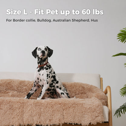 Canapé-Lit Fluffy pour Chien – Matelas d’Hiver Chaud, Lavable, Antidérapant