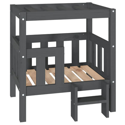 Maison pour Chien en Bois Massif – 2 Étages, Style Minimaliste – 65x43x70cm