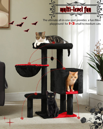Arbre à Chat Design – Tour Cactus 4 Niveaux avec Hamac et Griffoirs