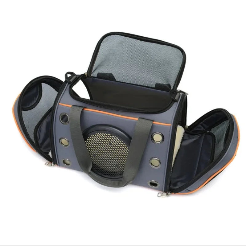 Sac de Transport pour Chien et Chat – Sac Bandoulière Respirant Grande Capacité | Idéal pour Petits Chiens et Chats, Portable & Confortable