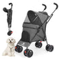 Poussette Légère pour Chien et Chat – Pliable & Respirante