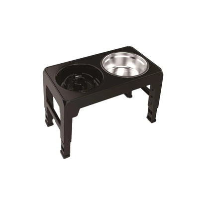 Gamelle Élevée Réglable pour Chien avec Double Bols Inox – Support Ajustable Chiens Petits à Grands