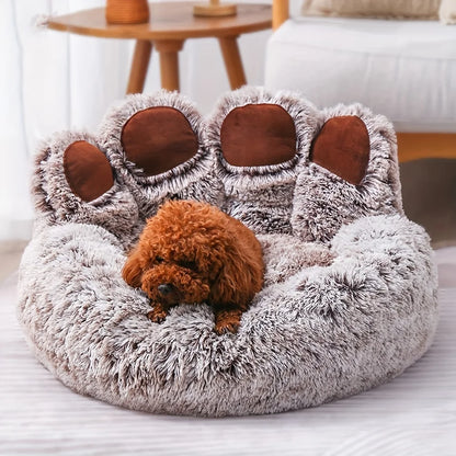 Panier Douillet en Forme de Patte d’Ours pour Chiens et Chats – Confort Suprême, Design Mignon