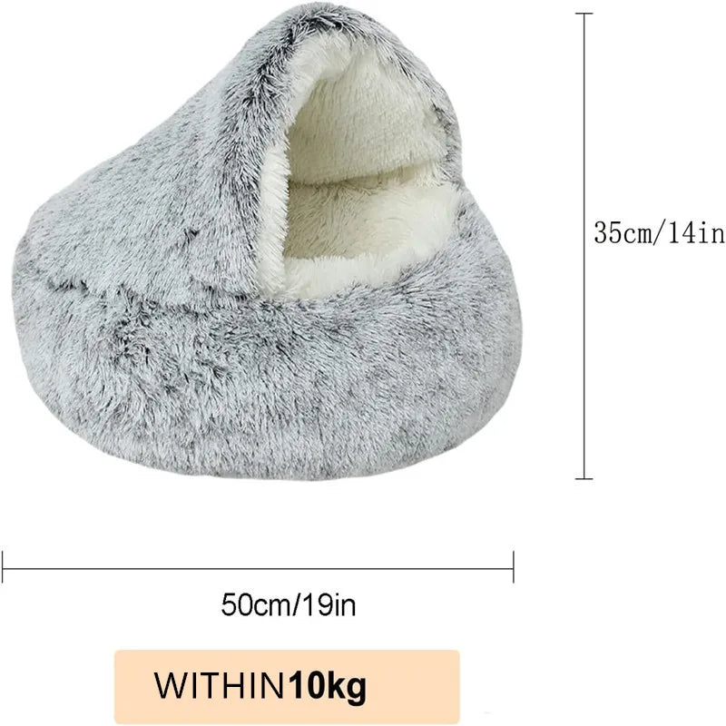 Lit Donut Moelleux Ultra Doux pour Chien & Chat – Confort Maximal, Effet Anti-Stress