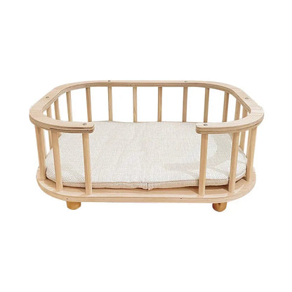 Lit Élevé en Bois pour Chien et Chat – Anti-humidité & Design Moderne