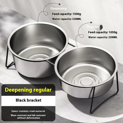 Gamelle Élevée Inox pour Grand Chien – Antiglouton, Solide & Facile à Nettoyer