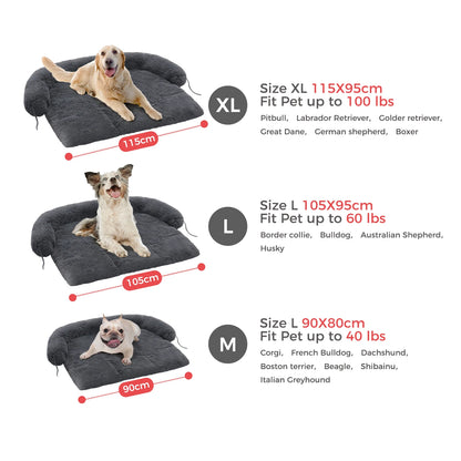 Canapé-Lit Fluffy pour Chien – Matelas d’Hiver Chaud, Lavable, Antidérapant