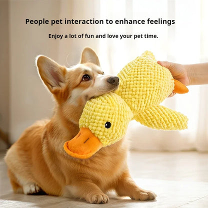 Jouet Chien Canard en Peluche – Anti-Stress, Résistant aux Morsures, Bruit de Couinement, Compagnon de Sommeil