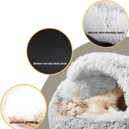 Lit Donut Moelleux Ultra Doux pour Chien & Chat – Confort Maximal, Effet Anti-Stress