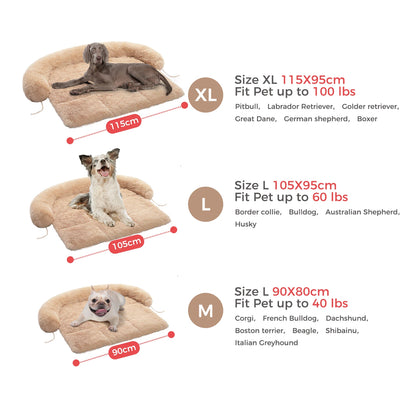Canapé-Lit Fluffy pour Chien – Matelas d’Hiver Chaud, Lavable, Antidérapant
