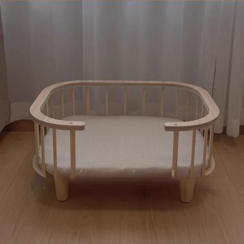 Lit Élevé en Bois pour Chien et Chat – Anti-humidité & Design Moderne