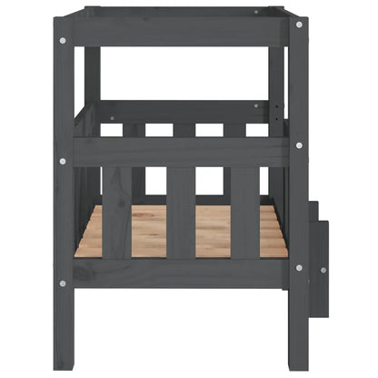 Maison pour Chien en Bois Massif – 2 Étages, Style Minimaliste – 65x43x70cm
