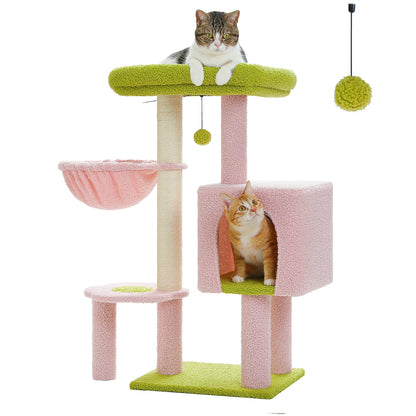 Arbre à Chat Design – Tour Cactus 4 Niveaux avec Hamac et Griffoirs
