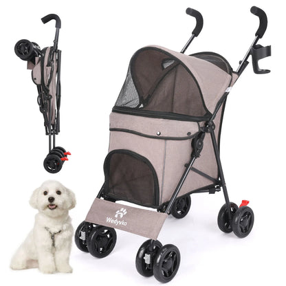 Poussette Légère pour Chien et Chat – Pliable & Respirante