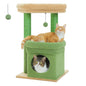 Arbre à Chat Compact 68 cm avec Perchoir, Griffoir et Jouet Suspendu