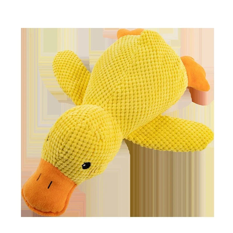 Jouet Chien Canard en Peluche – Anti-Stress, Résistant aux Morsures, Bruit de Couinement, Compagnon de Sommeil