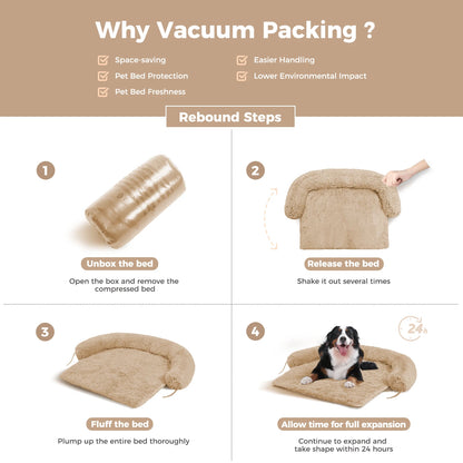 Canapé-Lit Fluffy pour Chien – Matelas d’Hiver Chaud, Lavable, Antidérapant