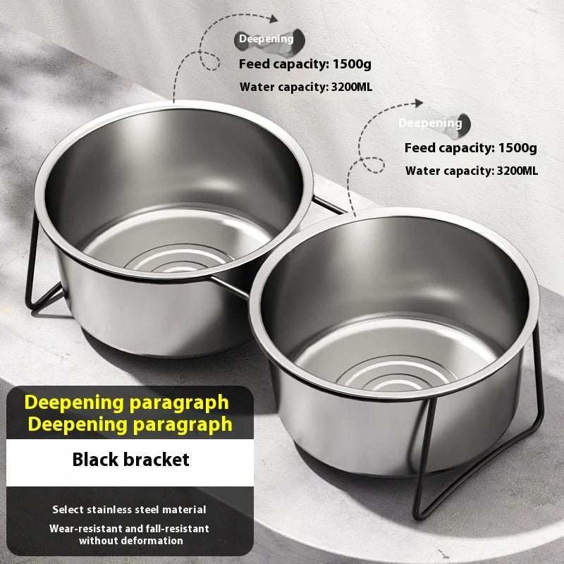Gamelle Élevée Inox pour Grand Chien – Antiglouton, Solide & Facile à Nettoyer