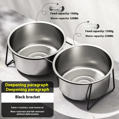 Gamelle Élevée Inox pour Grand Chien – Antiglouton, Solide & Facile à Nettoyer