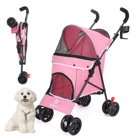 Poussette Légère pour Chien et Chat – Pliable & Respirante