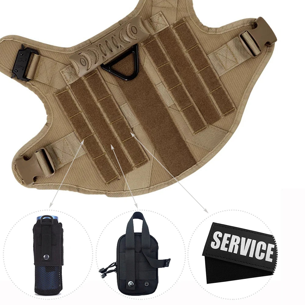 Harnais Tactique Renforcé pour Grand Chien – Ajustable, Résistant, Confort Max