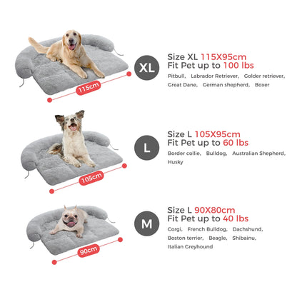 Canapé-Lit Fluffy pour Chien – Matelas d’Hiver Chaud, Lavable, Antidérapant