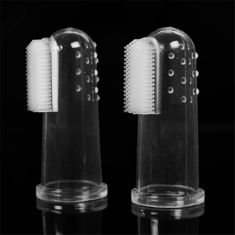 Brosse à Dents Doigt pour Chien et Chat – Silicone Souple, Anti-Tartre, Anti-Haleine, Nettoyage Facile